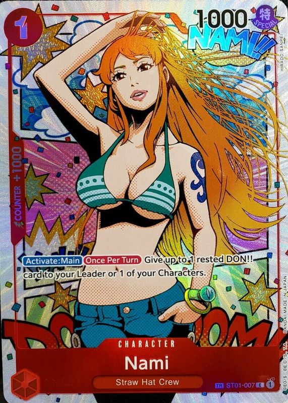 Nami 2024 Wings of the Captain #ST01-007 Treasure Rare PSA 9