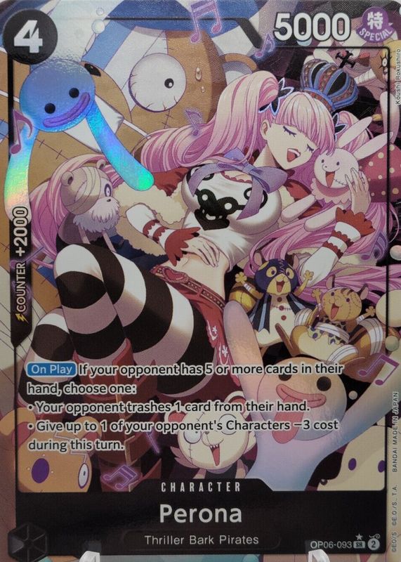 Perona OP06-093 [PAR] Parallel SR – One Piece Card Game (Wings Of Captain) Red Foil – Japanese Edition