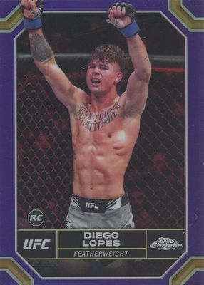Diego Lopes 2024 Topps Chrome UFC #26 Blue Refractor /150