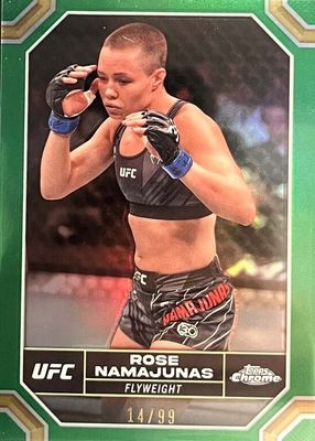 2024 Topps Chrome UFC #169 Green Refractor /99