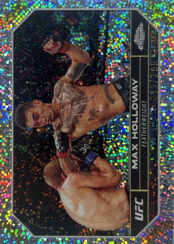 Max Holloway 2024 Topps Chrome UFC #131 Speckle Refractor /299 PSA 10