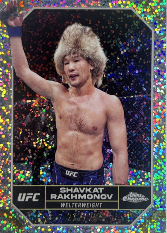 Shavkat Rakhmonov 2024 Topps Chrome UFC #177 Speckle Refractor /299 PSA 10