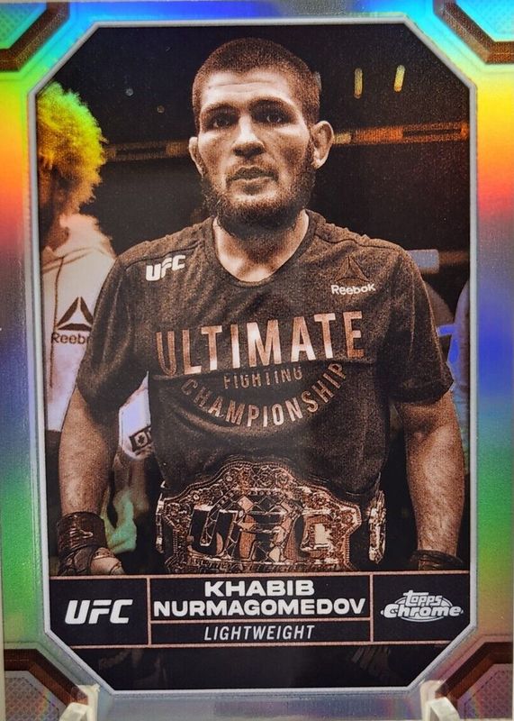 Khabib Nurmagomedov 2024 Topps Chrome UFC #112 Sepia Refractor PSA 10