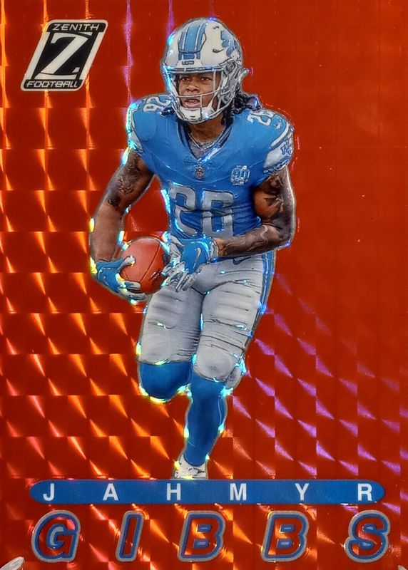 Jahmyr Gibbs 2023 Zenith #7 1994 Pacific - Red Rookie RAW
