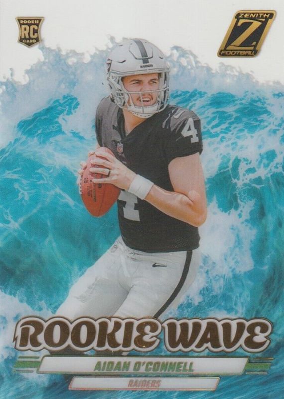 Aidan O'Connell 2023 Zenith #1 Rookie Wave Rookie RAW