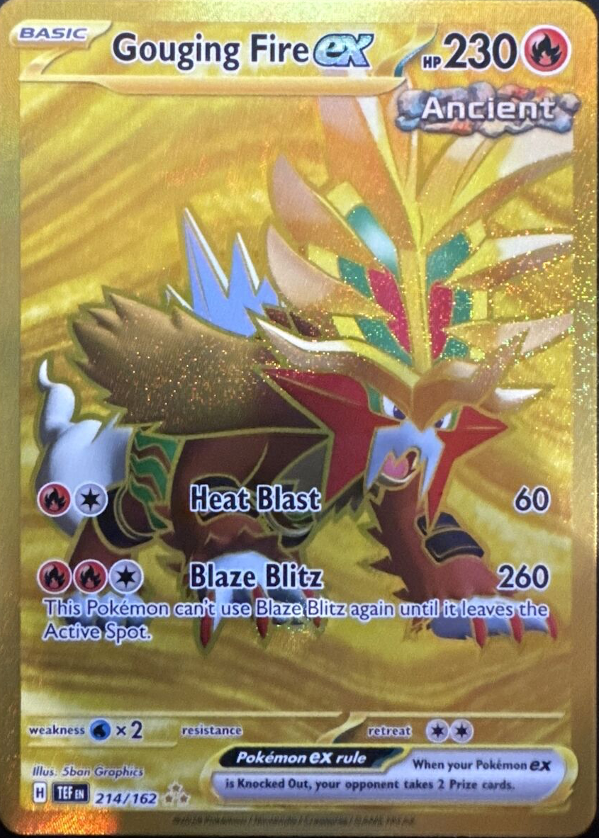 Gouging Fire ex 2024 Scarlet & Violet: Temporal Forces #214/162 Hyper Rare  Price Guide - Sports Card Investor