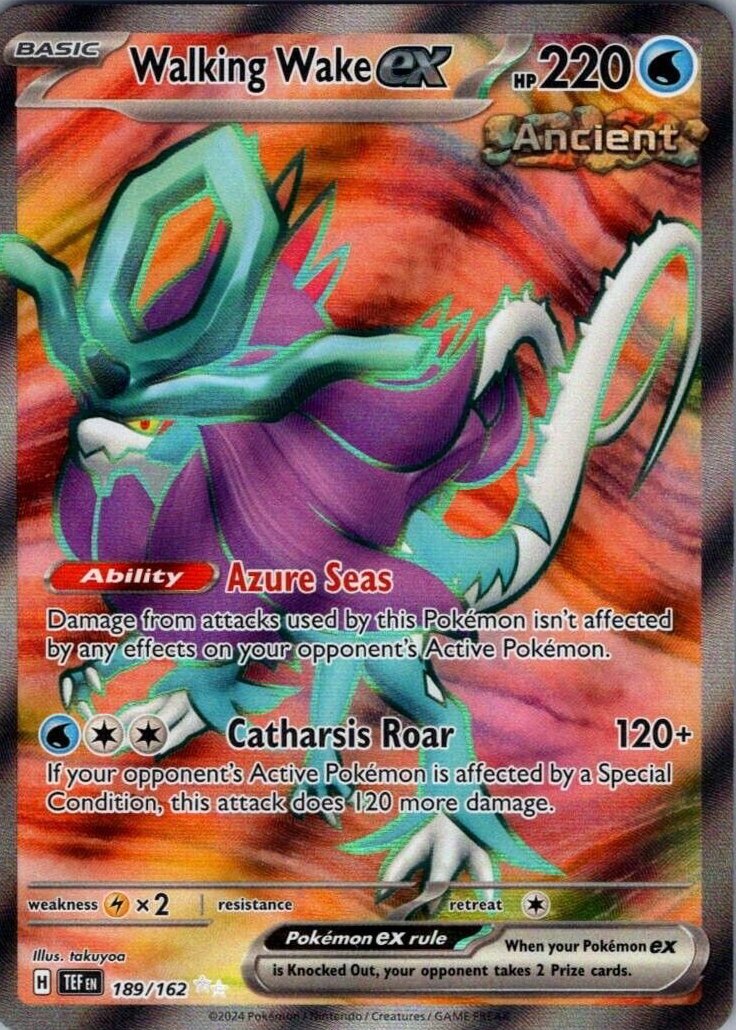 Walking Wake ex 2024 Scarlet & Violet: Temporal Forces #189/162