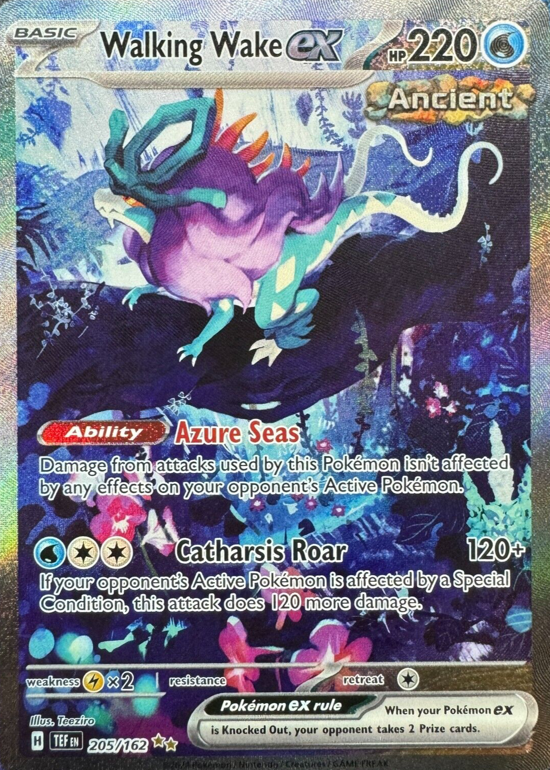 Walking Wake ex 2024 Scarlet & Violet: Temporal Forces #205/162