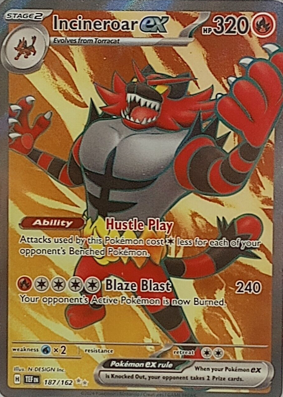 Incineroar ex 2024 Scarlet & Violet: Temporal Forces #187/162 Ultra Rare  Price Guide - Sports Card Investor