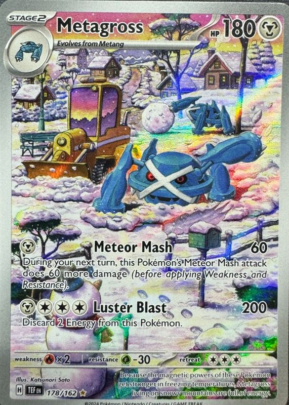 Metagross 2024 Scarlet & Violet: Temporal Forces #178/162 Illustration Rare PSA 10