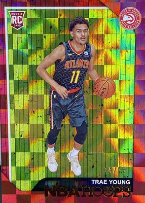 2018 Hoops #250 Red Checkerboard /15