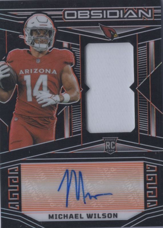 2023 Obsidian #242 Rookie Jersey Autographs - Electric Etch Orange /49