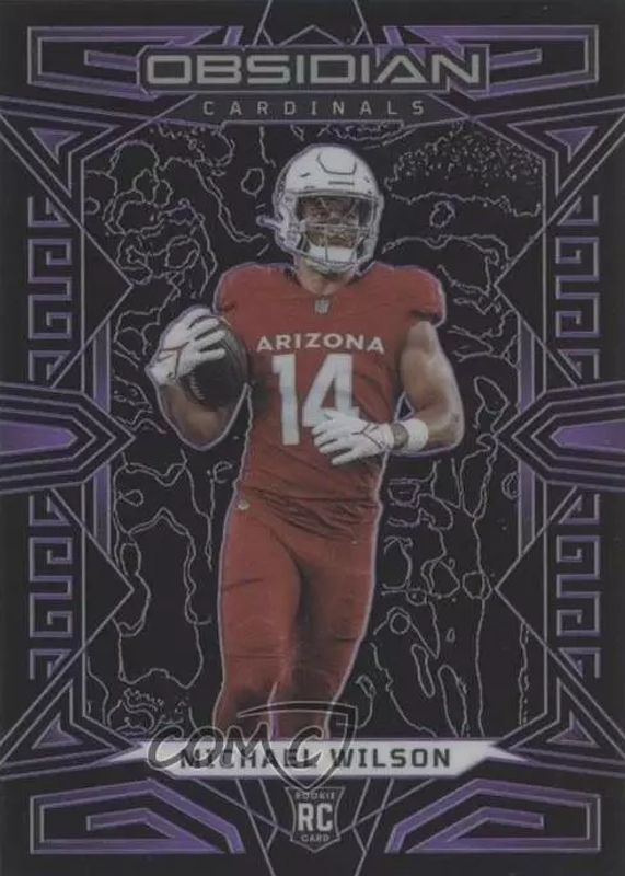 Michael Wilson 2023 Obsidian #103 Electric Etch Purple /75 Rookie PSA 10