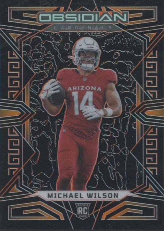 Michael Wilson 2023 Obsidian #103 Electric Etch Orange /49 Rookie PSA 10