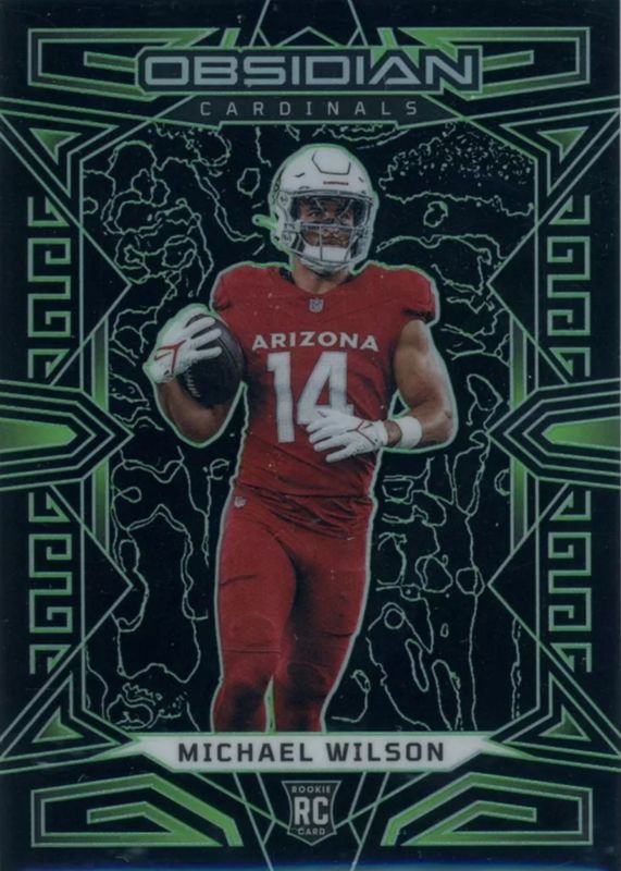 Michael Wilson 2023 Obsidian #103 Electric Etch Green /25 Rookie PSA 10