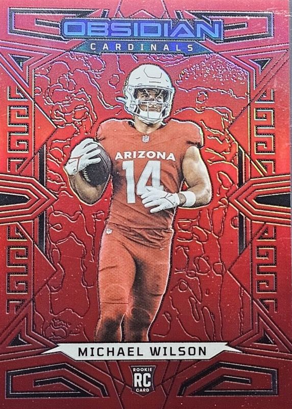 Michael Wilson 2023 Obsidian #103 Electric Etch Red Flood /90 Rookie PSA 10