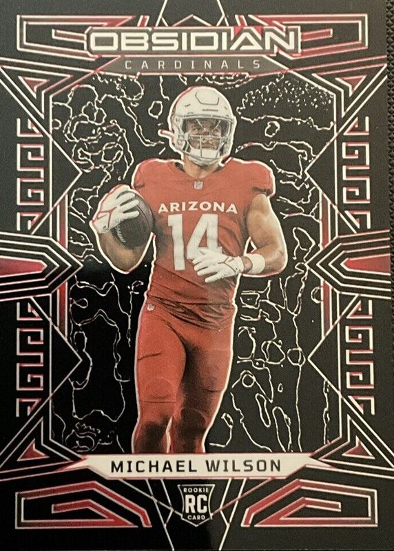 Michael Wilson 2023 Obsidian #103 Electric Etch Red /8 Rookie PSA 10