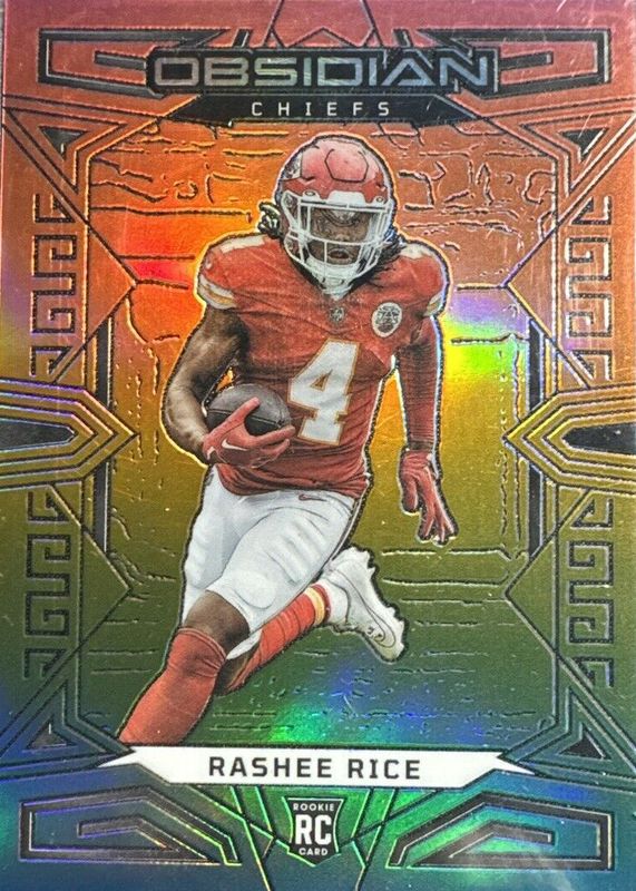 Rashee Rice 2023 Obsidian #151 Electric Etch Neon Flood /3 Rookie SGC 10