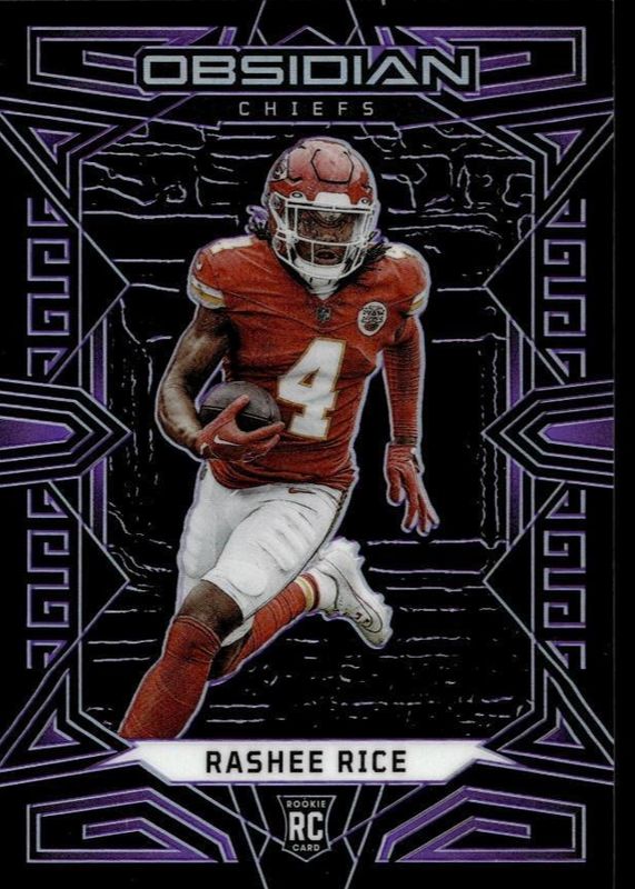 Rashee Rice 2023 Obsidian #151 Electric Etch Purple /75 Rookie PSA 10