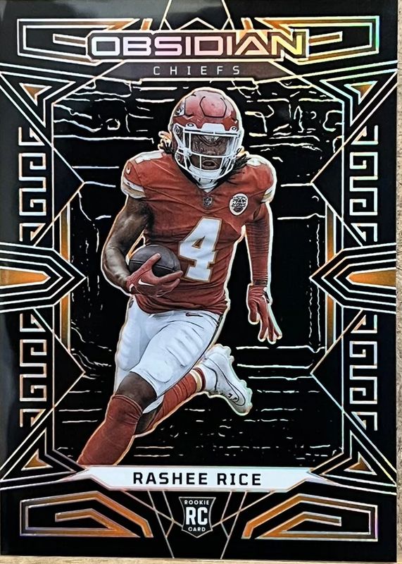 Rashee Rice 2023 Obsidian #151 Electric Etch Orange /49 Rookie BGS 9