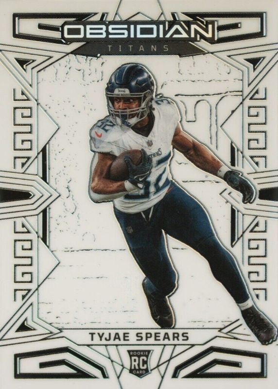 Tyjae Spears 2023 Obsidian #197 Electric Etch Contra /(SSP) Rookie PSA 10