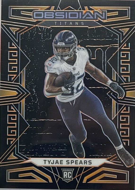 Tyjae Spears 2023 Obsidian #197 Electric Etch Orange /49 Rookie PSA 10