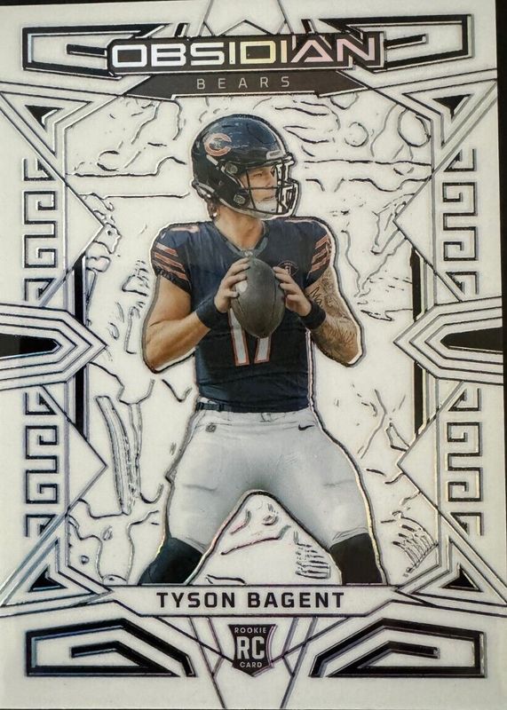 Tyson Bagent 2023 Obsidian #154 Electric Etch Contra /(SSP) Rookie BGS 9.5