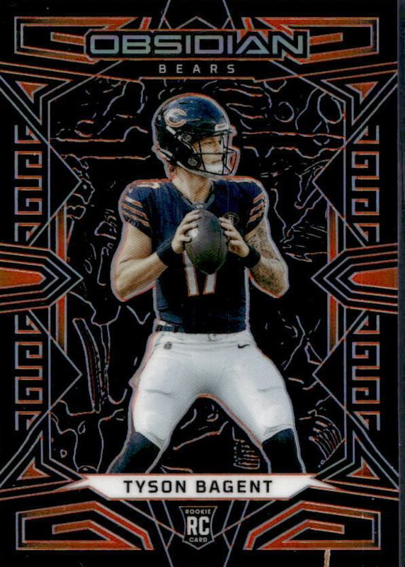 Tyson Bagent 2023 Obsidian #154 Electric Etch Orange /49 Rookie BGS 9.5