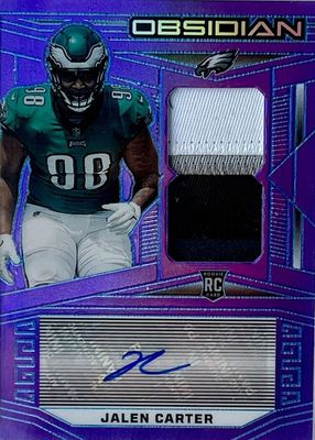 2023 Obsidian #204 Rookie Jersey Autographs - Electric Etch Purple Flood /30