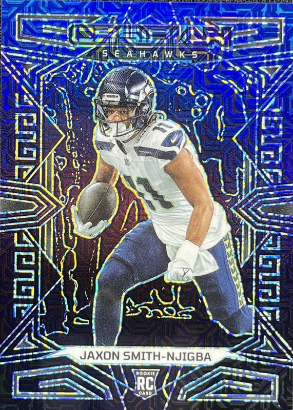 Jaxon Smith-Njigba 2023 Obsidian #186 Electric Etch Deep Sea Mojo /5 Rookie PSA 10