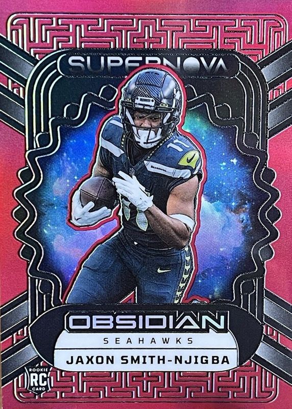 Jaxon Smith-Njigba 2023 Obsidian #16 Supernova - Electric Etch Red Flood Rookie PSA 10