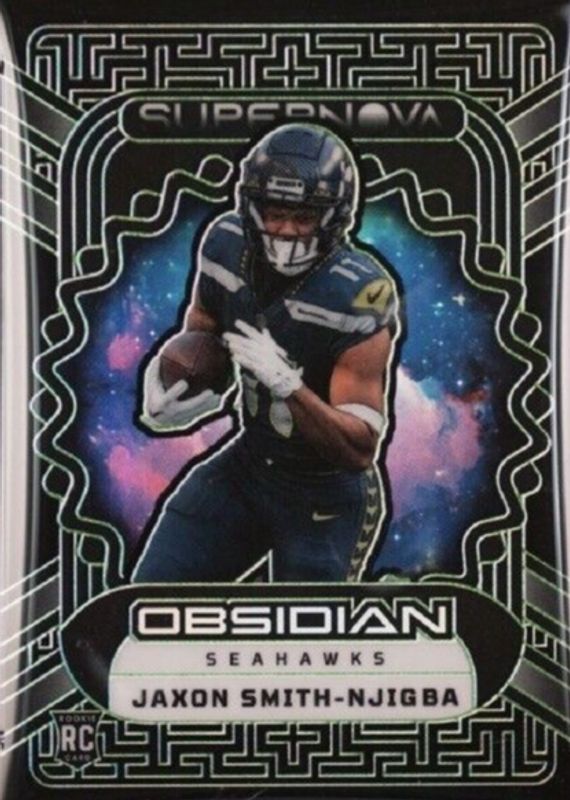 Jaxon Smith-Njigba 2023 Obsidian #16 Supernova - Electric Etch Green /35 Rookie PSA 10