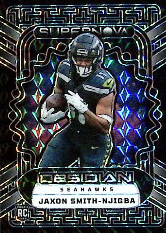 Jaxon Smith-Njigba 2023 Obsidian #16 Supernova - Electric Etch Blue Finite /1 Rookie PSA 10