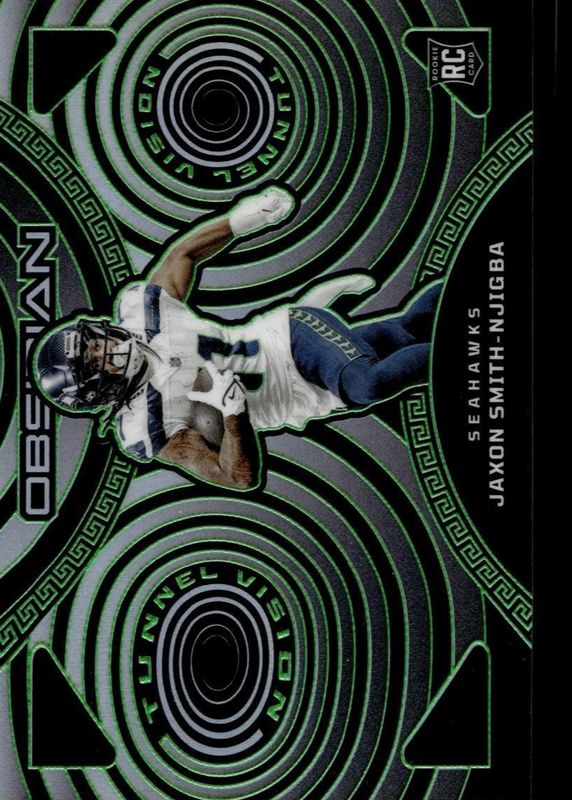 Jaxon Smith-Njigba 2023 Obsidian #8 Tunnel Vision - Electric Etch Green /35 Rookie SGC 10