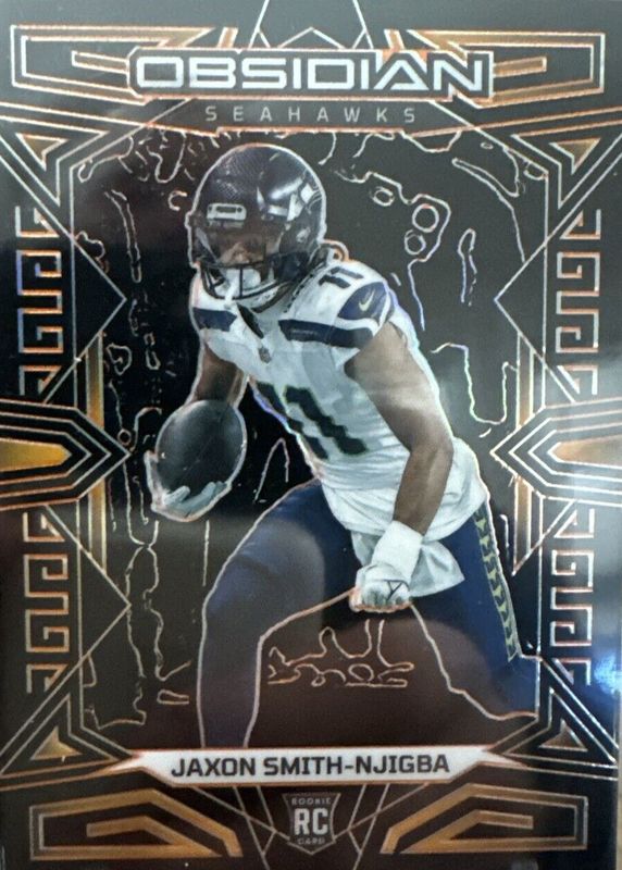 Jaxon Smith-Njigba 2023 Obsidian #186 Electric Etch Orange /49 Rookie RAW