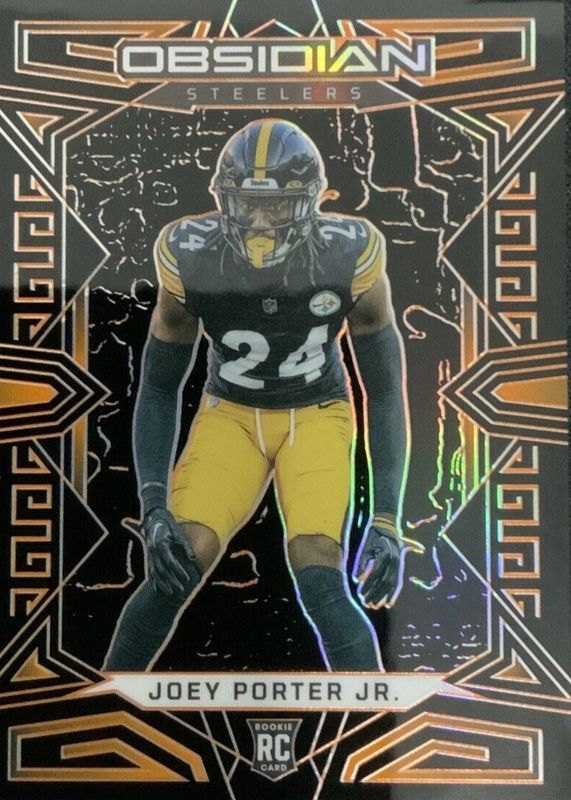 Joey Porter Jr. 2023 Obsidian #183 Electric Etch Orange /49 Rookie RAW