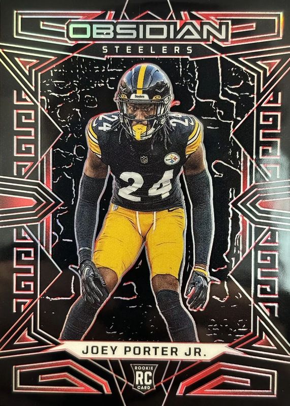 Joey Porter Jr. 2023 Obsidian #183 Electric Etch Red /8 Rookie PSA 10