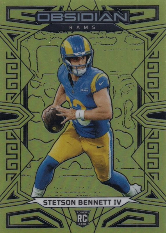 Stetson Bennett IV 2023 Obsidian #155 Electric Etch Gold Flood /10 Rookie PSA 10