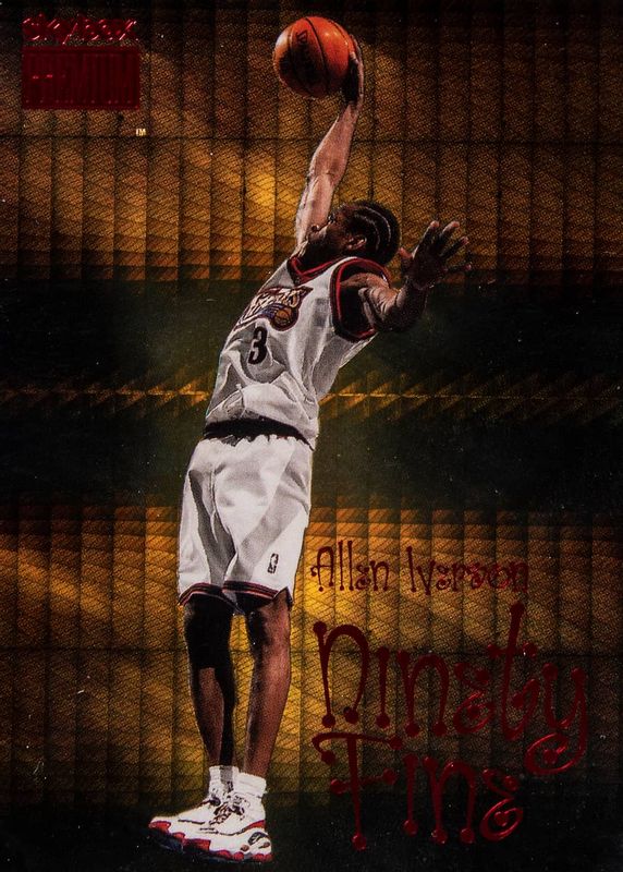 Allen Iverson 1998 SkyBox Premium #209 Ninety Fine - Star Rubies /50 SGC 9