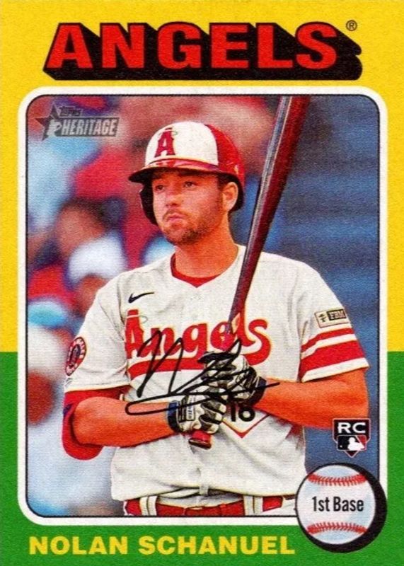 Nolan Schanuel 2024 Topps Heritage #389 Flip Stock Rookie RAW