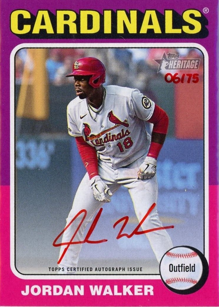 Jordan Walker 2024 Topps Heritage #ROA-JWA Real One Autographs 