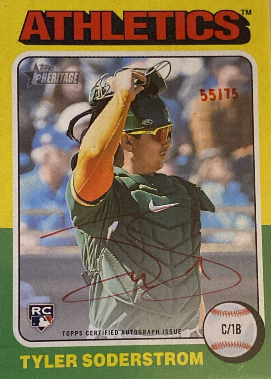 Tyler Soderstrom 2024 Topps Heritage #ROA-TSO Real One Autographs