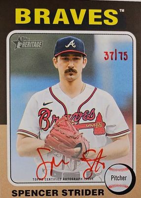 2024 Topps Heritage #ROA-SST Real One Autographs - Red Ink /75