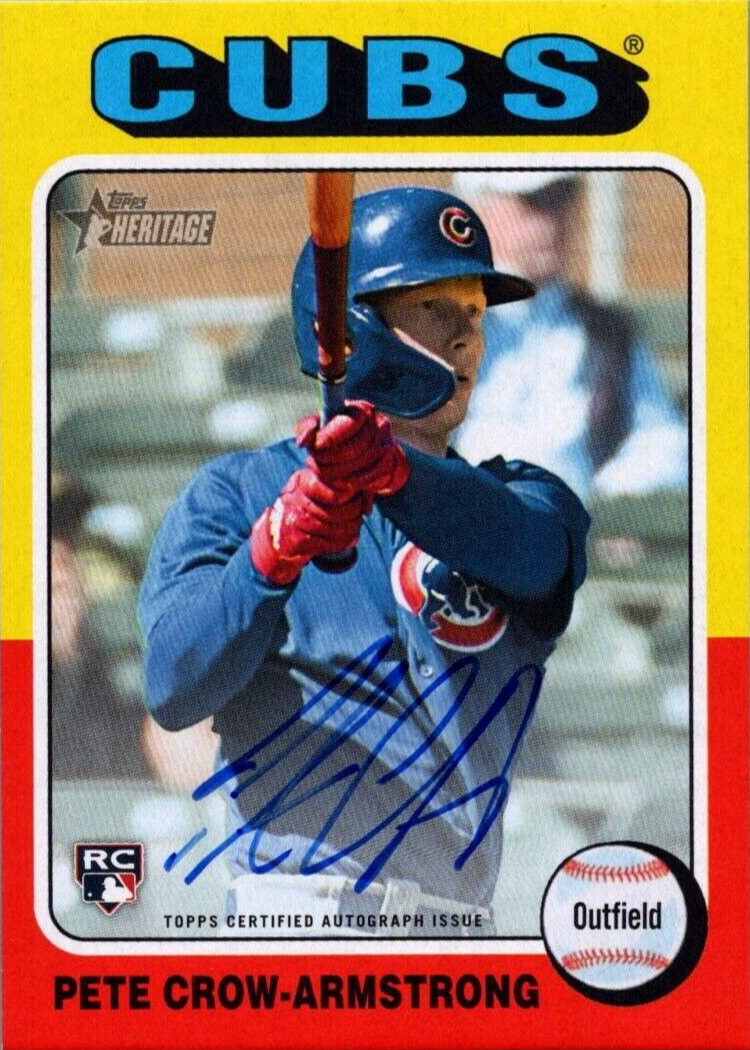 Pete Crow-Armstrong 2024 Topps Heritage #ROA-PC Real One 