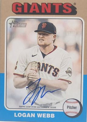 Logan Webb 2024 Topps Heritage #ROA-LW Real One Autographs Price