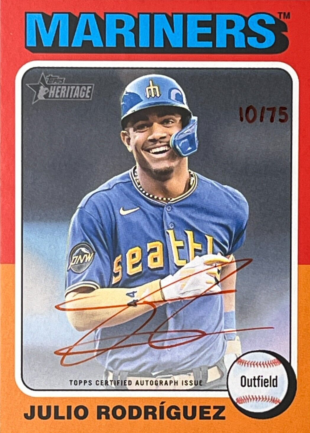 JULIORODRIGUEZ選手直筆サイン フリオロドリゲス 直筆サイン Topps JulioRodriguez シリアル