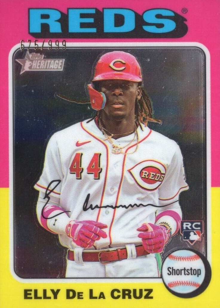 Elly De La Cruz 2024 Topps Heritage #473 Chrome /999 Price Guide