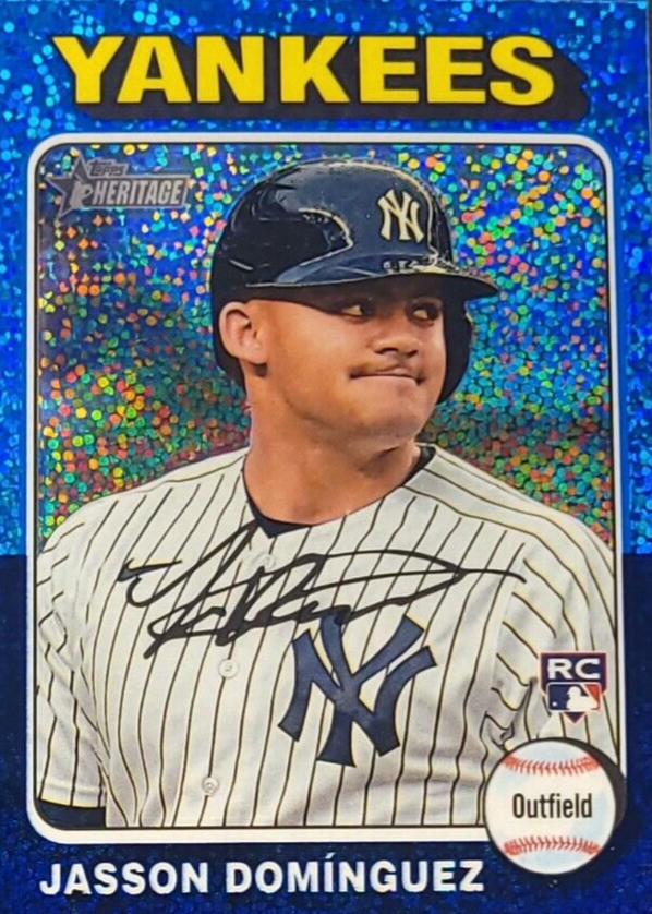 イ*ラ様 【最新版】TOPPS HERITAGE MLB ジェイソン・ドミンゲス Jasson Dominguez 2024 Topps Heritage #399 Chrome - Blue