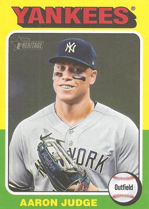 Aaron Judge 2024 Topps Heritage #112 Missing Facsimile Signature Variation SGC 9