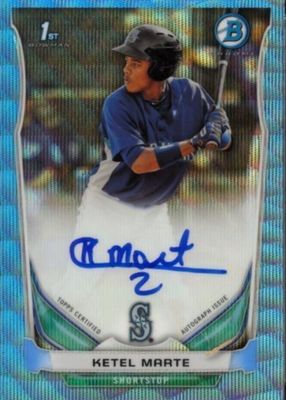 2014 Bowman #BCAP-KM Chrome Prospect Auto - Blue Wave Refractor /50 (1st)